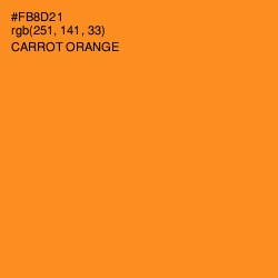 #FB8D21 - Carrot Orange Color Image